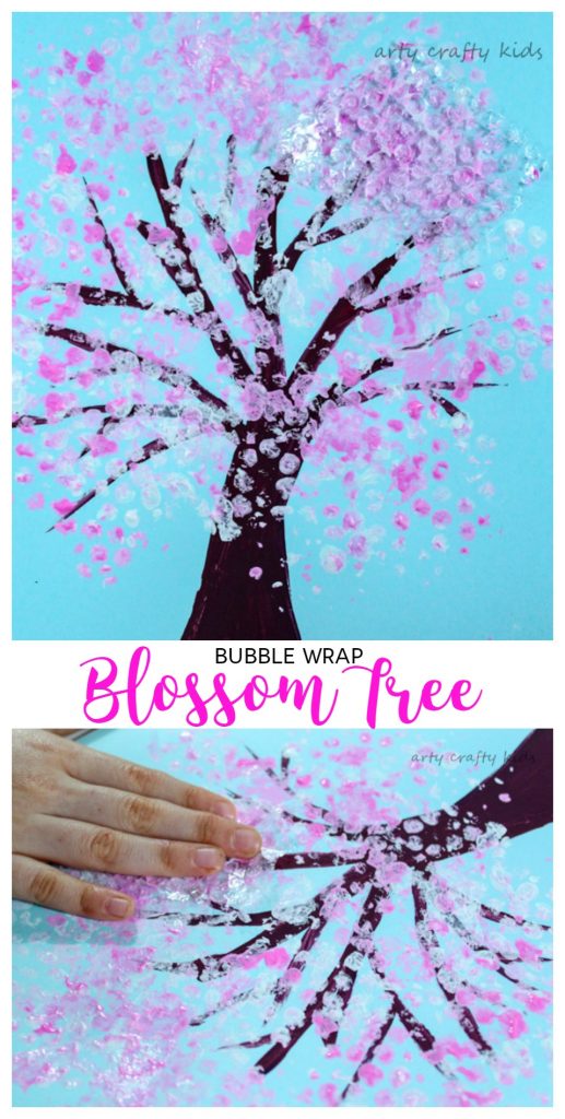 Arty Crafty Kids | Art | Spring Crafts for Kids | Bubble Wrap Spring Blossom Tree | A gorgeous spring craft for kids who love to explore the changing seasons. A simple idea that's perfect for your toddler or preschooler.