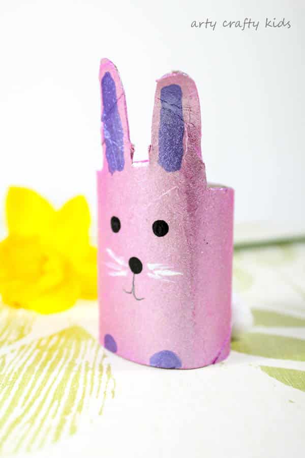 Arty Crafty Kids | Craft | Easter | Easy Cardboard Tube Easter Bunny Craft