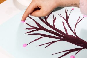 Arty Crafty Kids | Art | Spring Crafts for Kids | Finger Print Spring Blossom Tree