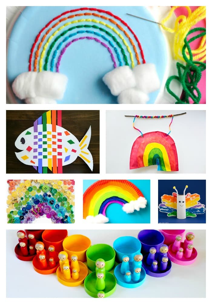 Arty Crafty Kids | Craft | 22 Rainbow Kids Crafts | A beautiful collection of the happiest rainbow crafts for kids! A variety of spring crafts to suit your toddler, preschooler and beyond.