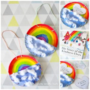 Arty Crafty Kids | Book Club | Craft Ideas for Kids | Rainbow Paper Plate Bag | Rainbow Paper Plate Bag | A fun Rainbow themed craft for kids, where kids can store notes, pens and pencils in their very own Rainbow Bag!