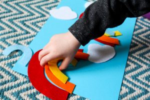 Arty Crafty Kids | Play | Toddler Rainbow Activity | Toddlers will have fun creating pictures and building their own simple rainbows. A great little colour identification and sequencing activity for toddlers.