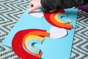 Arty Crafty Kids | Play | Toddler Rainbow Activity | Toddlers will have fun creating pictures and building their own simple rainbows. A great little colour identification and sequencing activity for toddlers.