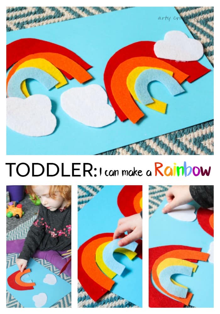 Arty Crafty Kids | Play | Toddler Rainbow Activity | Toddlers will have fun creating pictures and building their own simple rainbows. A great little colour identification and sequencing activity for toddlers.