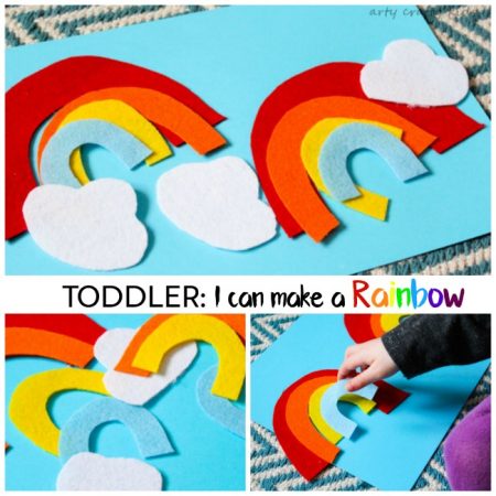Arty Crafty Kids | Play | Toddler Rainbow Activity | Toddlers will have fun creating pictures and building their own simple rainbows. A great little colour identification and sequencing activity for toddlers.