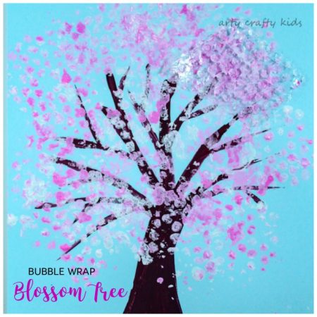 Arty Crafty Kids | Art | Spring Crafts for Kids | Bubble Wrap Spring Blossom Tree