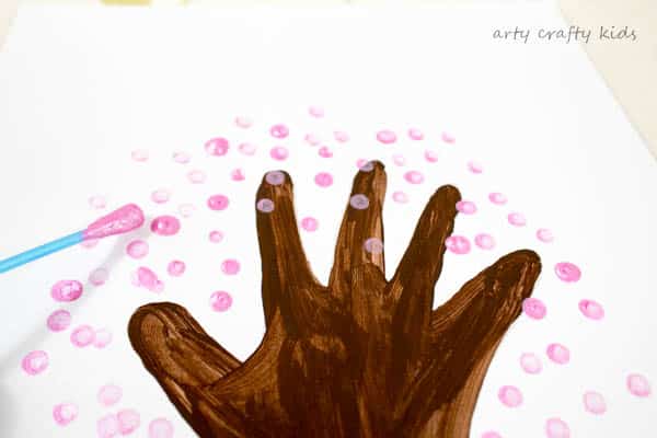 Arty Crafty Kids | Art | Cherry Blossom Handprint Tree