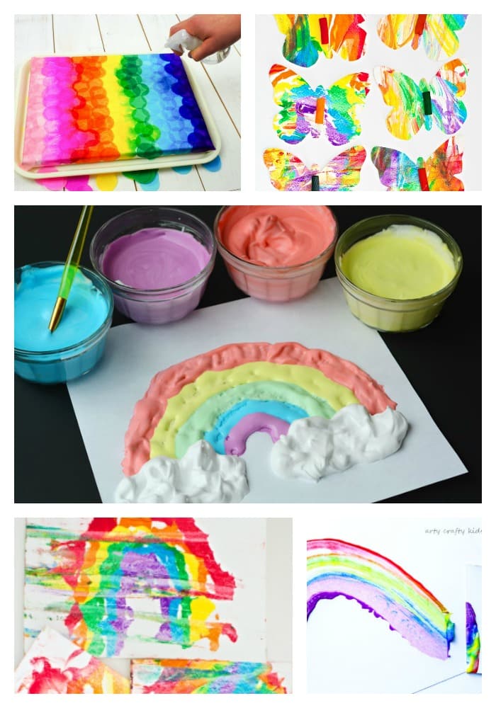 Arty Crafty Kids | Art | 20 Rainbow Kids Art Projects | 20 beautiful rainbow art ideas for kids. - perfect for some st .patricks or Spring themed art for kids.