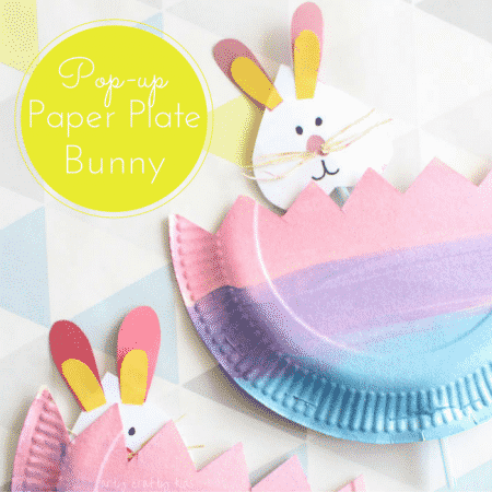 Arty Crafty Kids | Craft | Easter | Pop Up Paper Plate Bunny | A fun and easy Easter craft for kids!