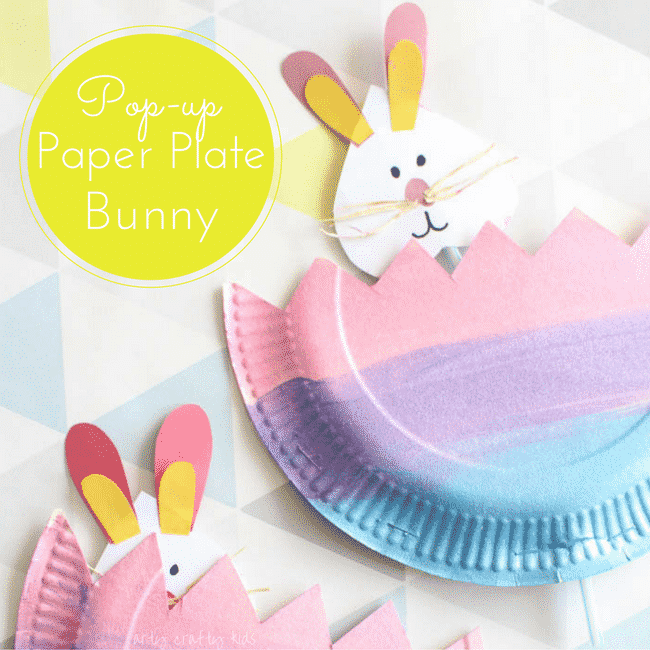 Arty Crafty Kids | Craft | Easter | Pop Up Paper Plate Bunny | A fun and easy Easter craft for kids!