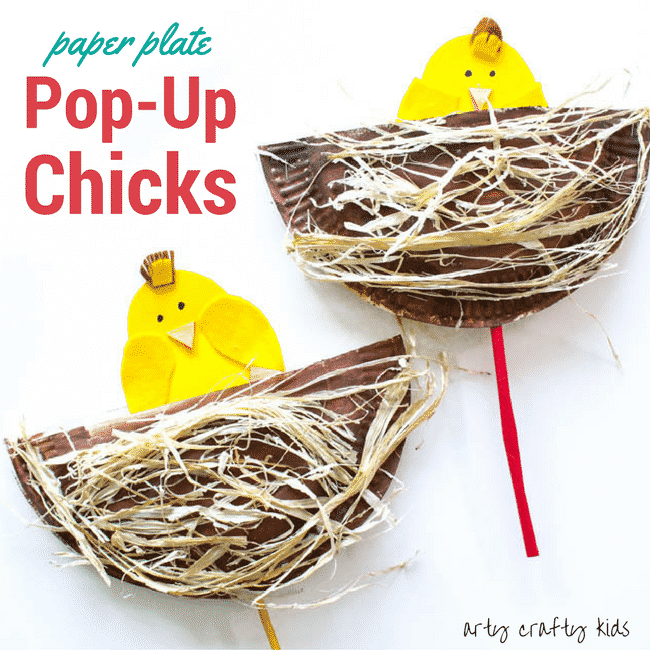 Arty Crafty Kids | Craft | Easter Crafts for Kids | Pop Up Paper Plate Chicks
