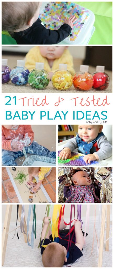 Arty Crafty Kids | Play | 21 Awesome Baby Play Ideas | A collection of fun, engaging and sensory play ideas for babies.