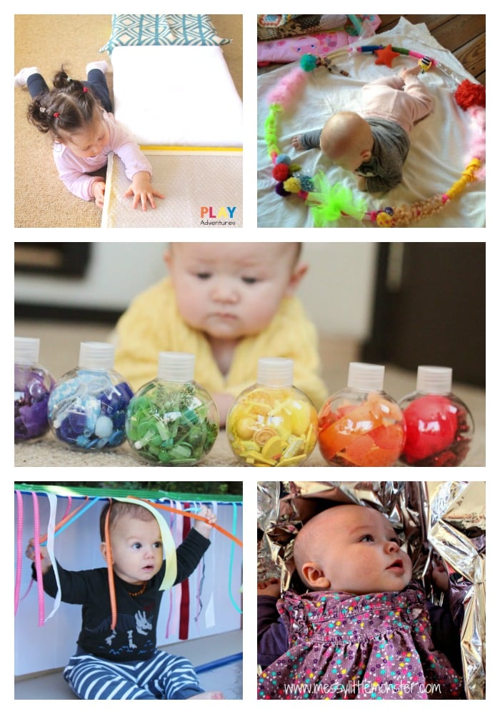 Arty Crafty Kids | Play | 21 Awesome Baby Play Ideas | A collection of fun, engaging and sensory play ideas for babies.