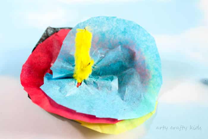 Arty Crafty Kids | Craft | Spring Crafts for Kids | Craft | 3D Tissue Paper Flower | An easy Flower Craft for Kids