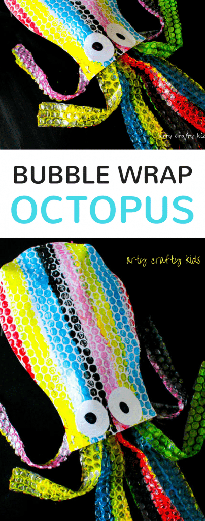 Arty Crafty Kids | Craft | Puffy Bubble Wrap Octopus Craft | A cool under the sea octopus craft for kids.