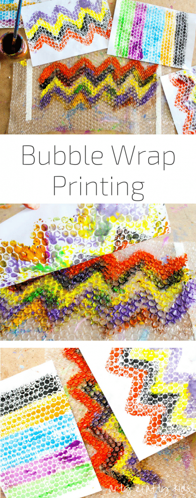 Bubble Wrap Painting Process Art