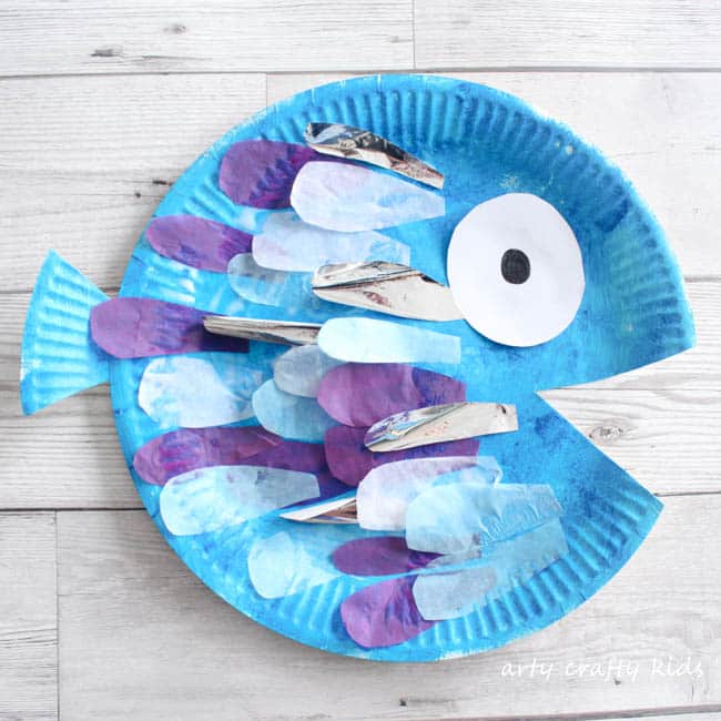 paper plate fish - MADE EVERYDAY