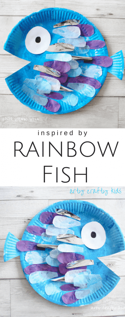 Arty Crafty Kids | Book Club | Craft Ideas for Kids | The perfect fish craft for kids who love the book Rainbow Fish