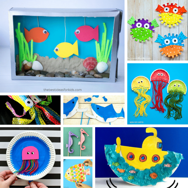 Simple Button Fish Craft For Kids - I Heart Crafty Things