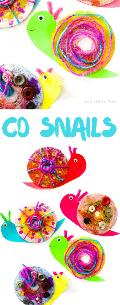 Arty Crafty Kids | Craft | Easy CD Snail Craft | A super fun and funky snail craft for kids!