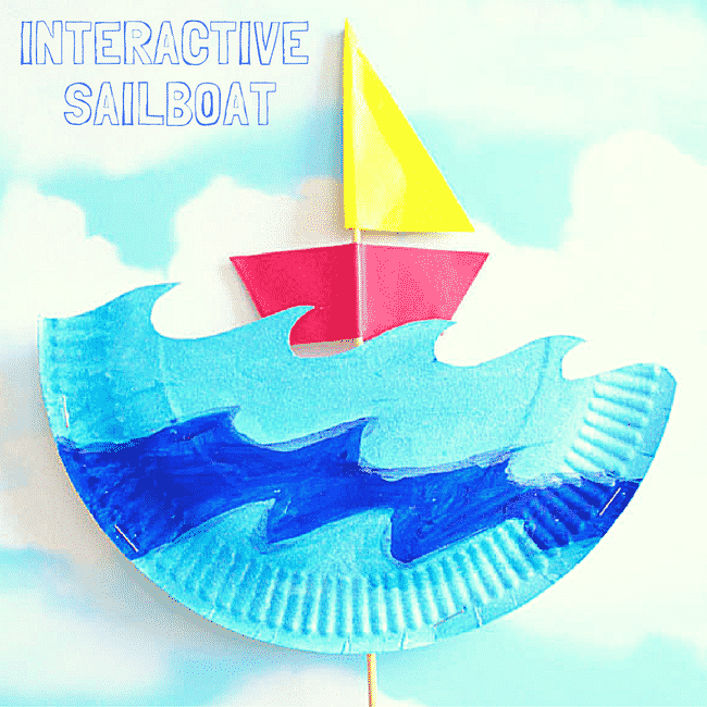 paper plate sailboat