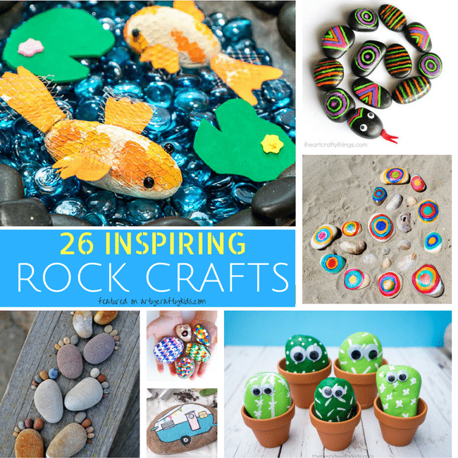 Arty Crafty Kids | Craft | Creative Rock Crafts for Kids | Create rock pets, rock puzzles, rock art and much much more with this gorgeous collection of 26 Rock Crafts for Kids!