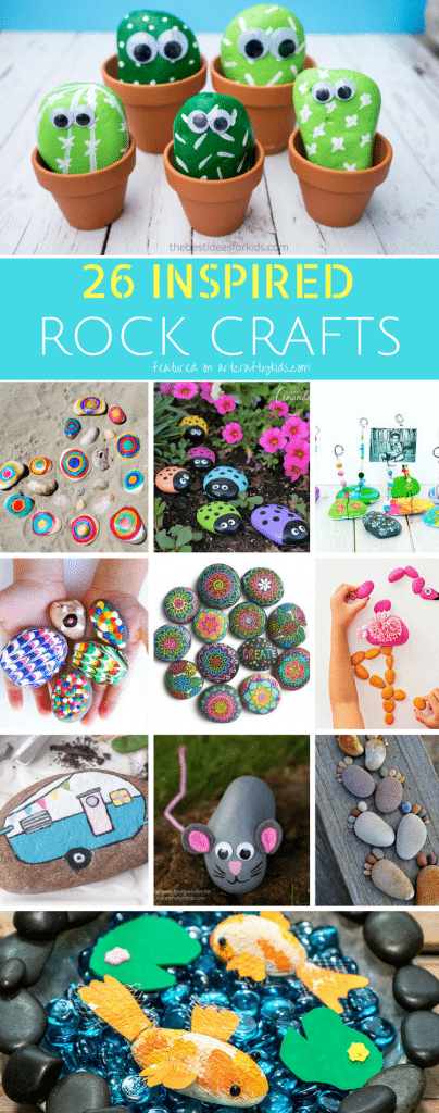 Arty Crafty Kids | Craft | Creative Rock Crafts for Kids | Create rock pets, rock puzzles, rock art and much much more with this gorgeous collection of 26 Rock Crafts for Kids!