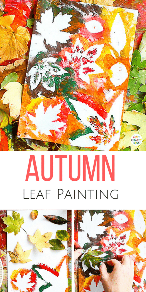 Arty Crafty Kids | Art Ideas for Kids | Autumn Leaf Painting - exploring basic colour-mixing principles to create Autumn shades and hues #autumnart #artforkids #kidsart