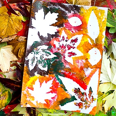 Arty Crafty Kids | Art Ideas for Kids | Autumn Leaf Painting - exploring basic colour-mixing principles to create Autumn shades and hues #autumnart #artforkids #kidsart