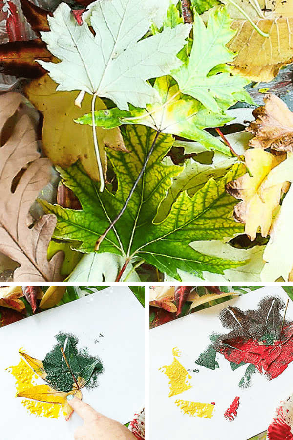 Arty Crafty Kids | Art Ideas for Kids | Autumn Leaf Painting - exploring basic colour-mixing principles to create Autumn shades and hues #autumnart #artforkids #kidsart