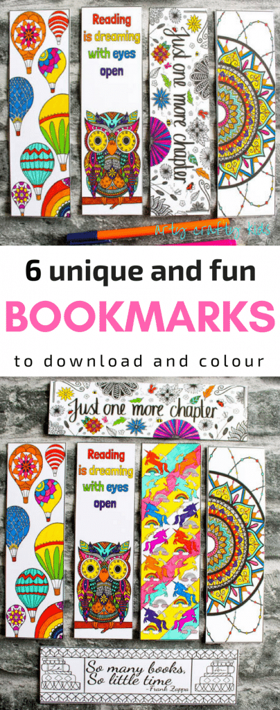 Arty Crafty Kids | Coloring Pages | Beautiful Coloring Bookmarks | 6 Beautiful Coloring Bookmarks for adults to download and color