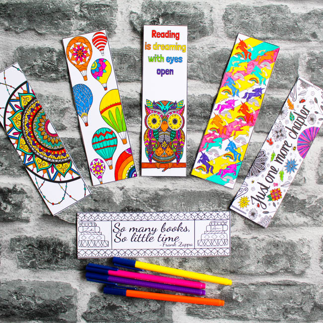 Arty Crafty Kids | Coloring Pages | Beautiful Coloring Bookmarks | 6 Beautiful Coloring Bookmarks for adults to download and color