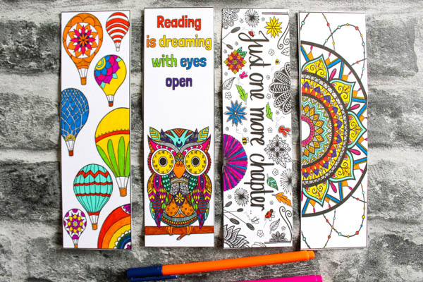 Arty Crafty Kids | Coloring Pages | Beautiful Coloring Bookmarks | 6 Beautiful Coloring Bookmarks for adults to download and color