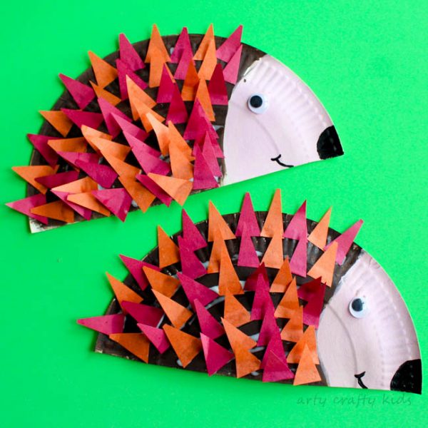 Paper Plate Hedgehog Craft - Arty Crafty Kids