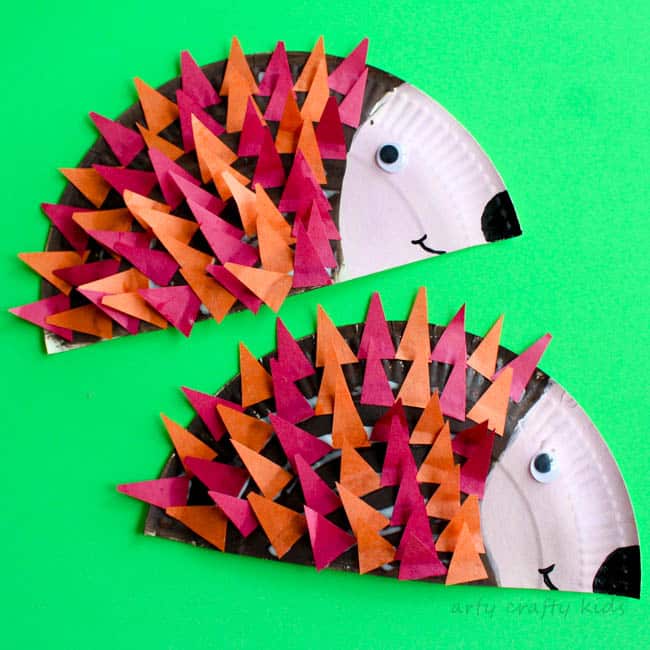 Paper Plate Hedgehog Craft | Arty Crafty Kids