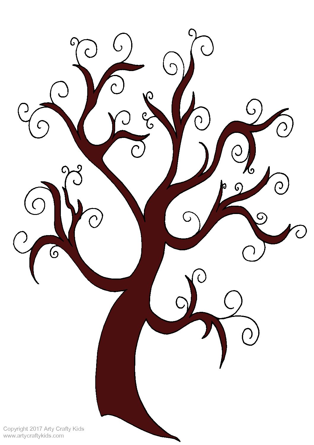Printable Tree Template With Leaves Printable Templates