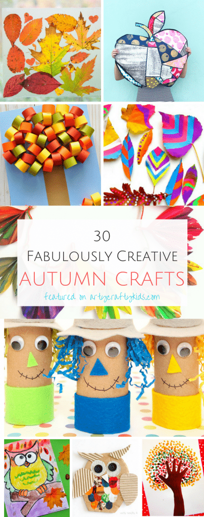 Arty Crafty Kids | Craft | Autumn Crafts | 30 Fabulous and Creative Fall Crafts for Kids! Find Scarecrows, Autumn Trees, Leaf Crafts, Owl Crafts and more... #fallcrafts #autumncrafts