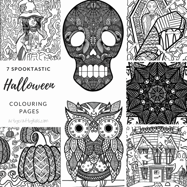 Arty Crafty Kids | Coloring Pages | Spooktastic Halloween Coloring Pages for Adults and Kids