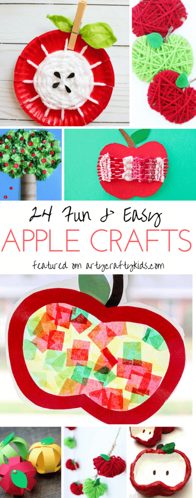 Arty Crafty Kids | Craft | Adorable Apple Crafts for Kids | Tge sweetest, easyiest most 'do-able' apple crafts for kids! Perfect for an apple themed autumn craft session. #applecrafts #autumncrafts #fallcrafts