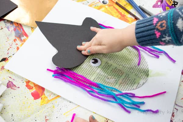 Arty Crafty Kids | Art | Halloween Crafts for Kids | Easy Paper Witch Craft | Easy mixed media Witch project for preschoolers and young children!