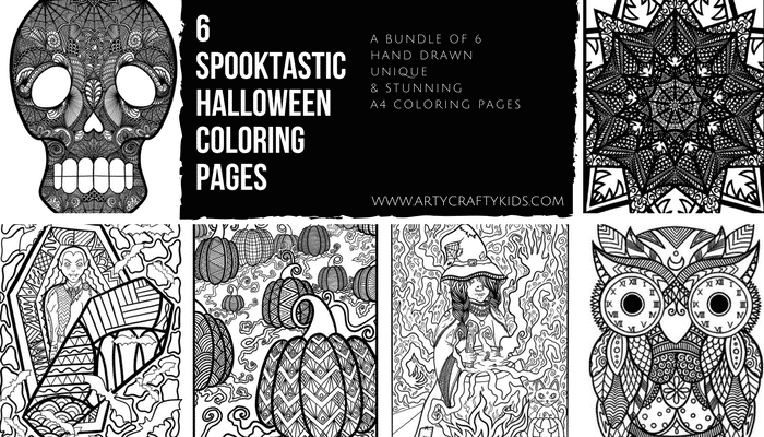 Arty Crafty Kids | Coloring Pages | Spooktastic Halloween Coloring Pages for Adults and Kids