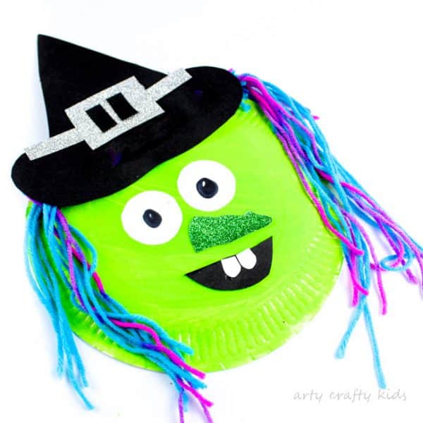 Paper plate witch arty crafty kids