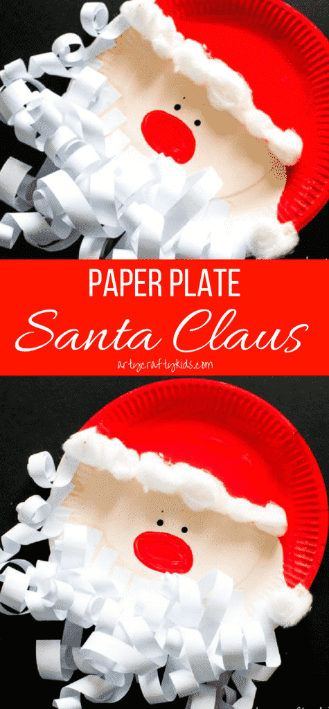 Arty Crafty Kids | Craft | Paper Plate Santa Claus | A super fun and easy Christmas paper plate Santa craft for kids.