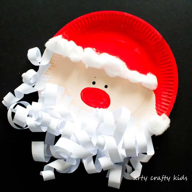 Arty Crafty Kids | Craft | Paper Plate Santa Claus | A super fun and easy Christmas paper plate Santa craft for kids.