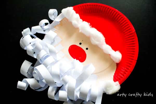 Arty Crafty Kids | Craft | Paper Plate Santa Claus | A super fun and easy Christmas paper plate Santa craft for kids.