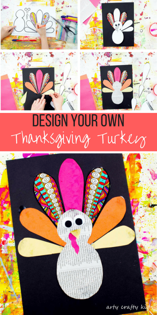 Arty Crafty Kids | Art | Design Your Own Paper Thanksgiving Turkey Craft