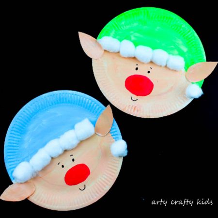 Arty Crafty Kids | Christmas Craft | Paper Plate Christmas Elf Craft | Super cute and easy paper plate Elf Craft for kids! #christmas #christmascraft #kidschristmascraft