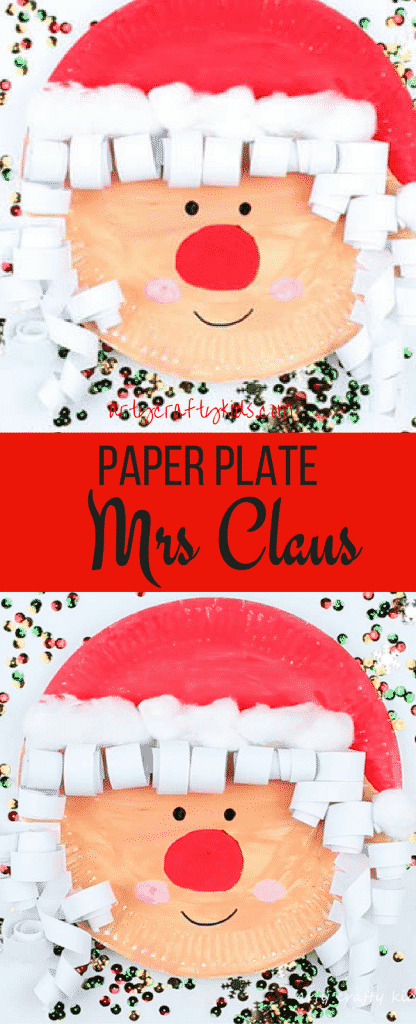 Arty Crafty Kids | Christmas | Paper Plate Mrs Claus Christmas Craft for Kids #christmascraft #Santacraft #Christmascraftsforkids