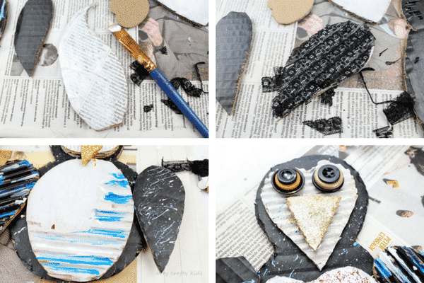 Arty Crafty Kids | Craft | Winter Crafts for Kids | Cardboard Penguin Craft #penguin #wintercraft #kidscraft #easykidscrafts