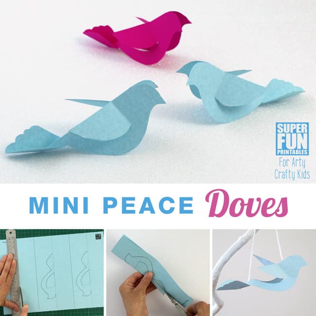 Arty Crafty Kids | Craft | Christmas Craft for Kids | Mini Peace Dove Ornament